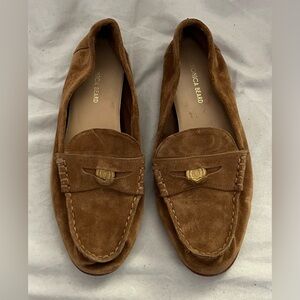 Veronica Beard HAZLEWOOD PENNY LOAFERS Brown Suede  SHOES 6.5 $395